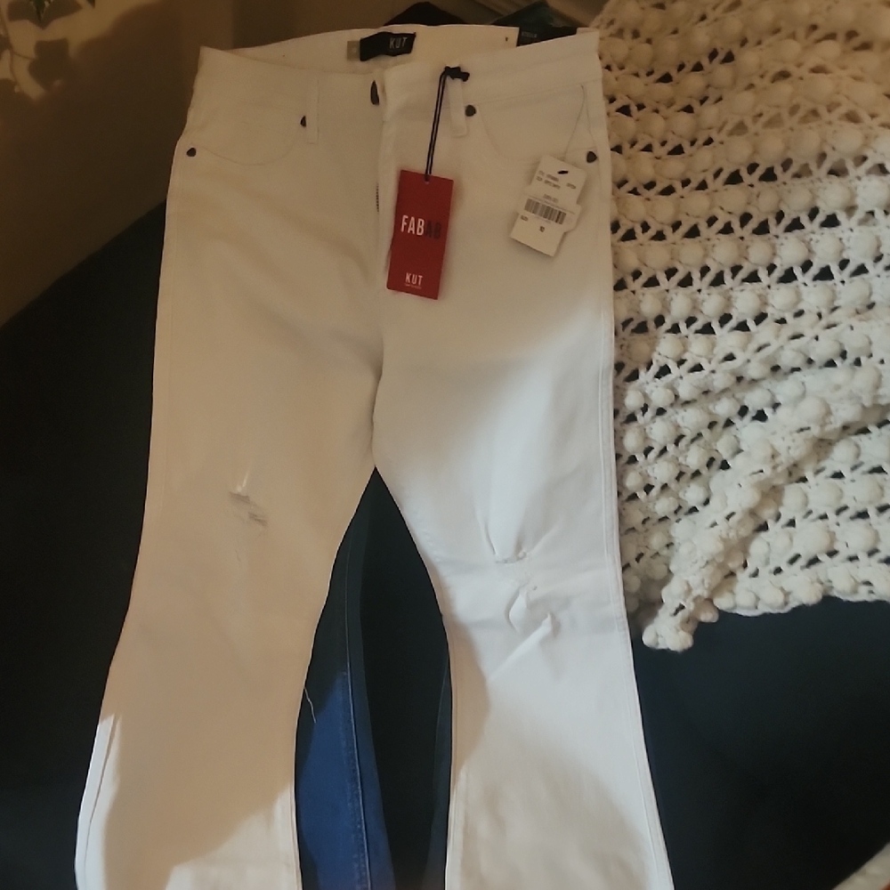 Kut from the Kloth White Flare Jeans